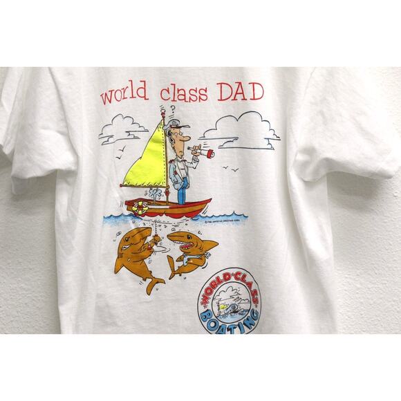 Vintage World Class Dad Boating T Shirt XL - Picture 2 of 8